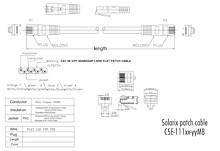 Patch kabel plochý CAT5E UTP LSOH 10m šedý non-snag-proof C5E-111GY-10MB