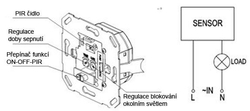 PIR čidlo místo vypínače- dvouvodičový ST02A