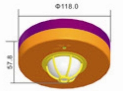 PIR čidlo stropní, 3x senzor ST06B