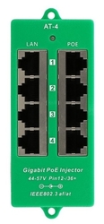 POE panel aktivní Gigabitový GLAN, 4 portový 802.3af/at