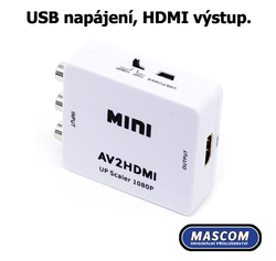 Převodník z 3x Cinch na HDMI AHC 01-LT