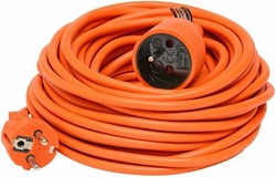 Prodlužovací kabel 1 zásuvka 20m 3×1mm2 oranžová