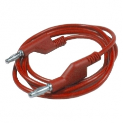 Propojovací kabel 1mm2/ 1m s banánky červený