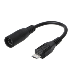 Redukce DC 2.1x5.5mm Female - USB2.0 micro Male 20cm