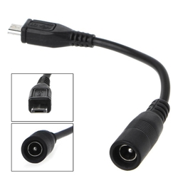 Redukce DC 2.1x5.5mm Female - USB2.0 micro Male 20cm