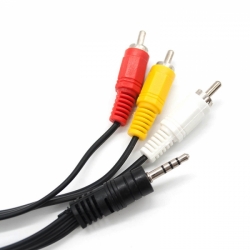 Redukce kabelová Jack 3,5mm 4-pin na RCA (3xCinch) 1,5m - Amiko HD 8265+, 8255+, 8275+