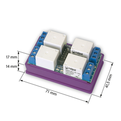 Rozšiřující modul 4 relé pro LAN controller (ovladač) s LED indikací