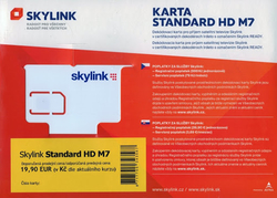 SKYLINK dekódovací karta Standard HD M7 Irdeto 