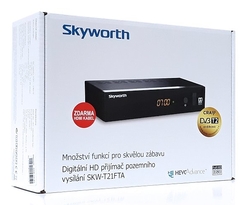 SKYWORTH SKW-T21FTA, DVB-T2 OVĚŘĚNO, HEVC H.265, LAN, HDMI, SCART