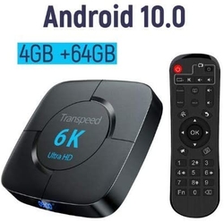 Smart box Transpeed Android 10.0 Bluetooth TV Box Voice Assistant 6K 3D Wifi 4GB RAM 64G - Doprava zdarma !!!