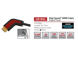 HDMI kabel High Speed 1.4 Barkan HD18S2 1,8m pozlacené úhlové konektory