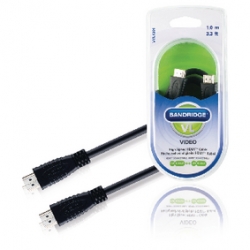 Šnůra HDMI High Speed poniklované konektory, 1m Bandridge VVL1001