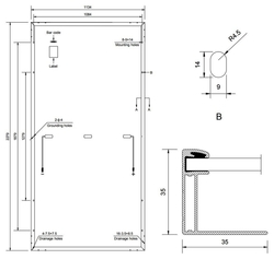 Solární panel Amerisolar Mono 550 Wp 144 článků (MPPT 38V)