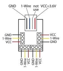 Splitter se svorkovnicí k čidlu DS18B20 pro Lan Controller