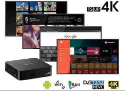 TELESystem TS UP 4K hydridní DVB-T2/S2 HEVC FTA přijímač Android, KODI