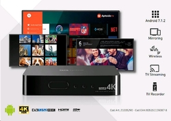 TELESystem TS UP 4K hydridní DVB-T2/S2 HEVC FTA přijímač Android, KODI