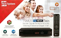 TeleSystem TS6820 TWIN DVB-T2 H.265 HEVC přijímač