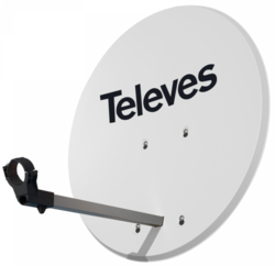 Satelitní parabola Televes ISD offset 830 Al bílá balená
