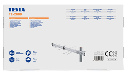 TESLA TE-2800 venkovní anténa pro DVB-T2 signálu, 470-790 MHz, 9 dBi