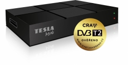 TESLA TE-380 mini, DVB-T2 HD přijímač s HEVC (H.265) ověřeno