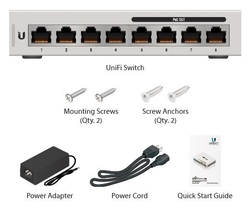 Ubiquiti UBNT UniFi Switch US-8-60W 8-port Gigabit Ethernet, 4x PoE 802.3af, 60W