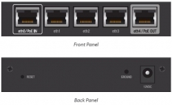 UBNT EdgeRouter X, 5x GLAN, 1x PoE in, 1x PoE out