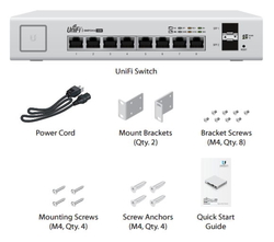 UBNT UniFiSwitch US-8-150W - 8x GLAN, 2x SFP, POE+, 150W