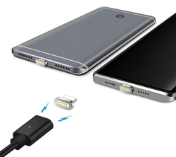 USB kabel nabíjecí na USB-C, USB micro, Lightning s magnetickou koncovkou rychlonabíjecí s LED kontrolkou