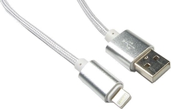 USB kabel nabíjecí USB 2.0 typ A na Apple Lightning, 1m stříbrný