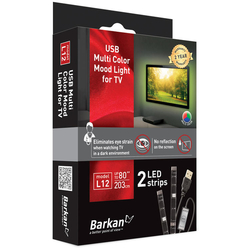 USB LED osvětlení Barkan L12 pro televizory 2x 50 cm barevné, 16 barev