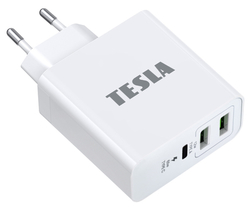 USB nabíječka TESLA Device PA65 - USB-C nabíjecí adaptér 65W 3v1 - Doprava zdarma !!!