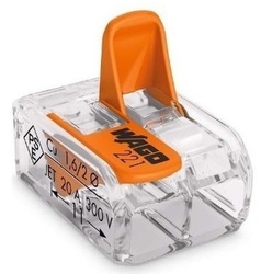 WAGO 221-412 2x0,2-4mm2 svorka COMPACT bezšroubová transparentní s páčkou