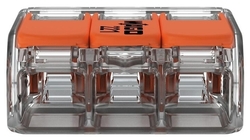 WAGO 221-613 3x0,5-6mm2 svorka COMPACT bezšroubová transparentní s páčkou