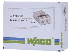 WAGO 2273-202 svorka krabicová COMPACT 2x2,5 bezšroubová, transparentní
