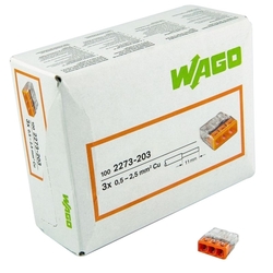 WAGO 2273-203 svorka krabicová COMPACT 3x2,5 bezšroubová, transparentní