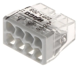 WAGO 2273-208 svorka krabicová COMPACT 8x2,5 bezšroubová, transparentní