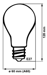 Žárovka LED 15W E27 A60 studená bílá 1350lm