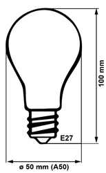 Žárovka LED 9,5W E27 A50 denní bílá 820lm