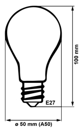 Žárovka LED 9,5W E27 A50 teplá bílá 760lm