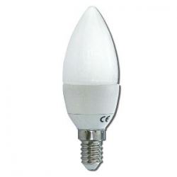 Žárovka LED E14 2,5W 8x HIGH LED svíčka bílá teplá 230V