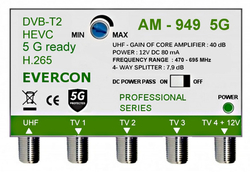 Zesilovač Evercon AM-949 5G 1xIN 4xOUT