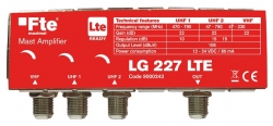 Zesilovač FTE LG 227 s LTE filtrem, zesílení 22 dB, 1x VHF, 2x UHF