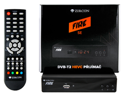 ZIRCON FIRE SE, DVB-T2 přijímač, HD, H.265 ( HEVC), ověřeno CRA