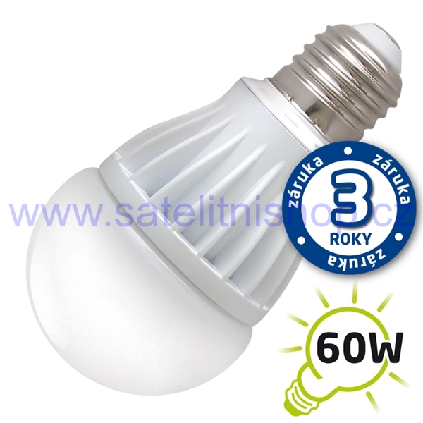 Žárovka LED E27 10W 12x LED 2835 A60 bílá teplá 800lm 230V