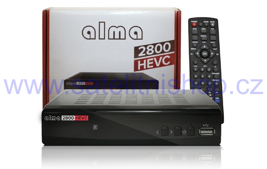 ALMA DVB-T2 HD 2800 přijímač s HEVC DVB-T2 ověřeno