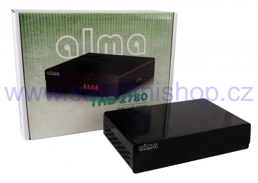 ALMA DVB-T2 HD přijímač 2780 černý s displejem