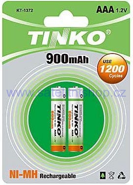 Baterie nabíjecí AAA (R03) NiMH 1,2V 900mAh TINKO