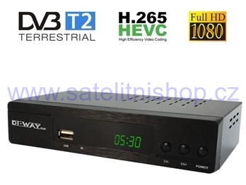 DI-WAY T2-ONE plus HEVC H.265 DVB-T/T2, CRA T2 Ověřeno