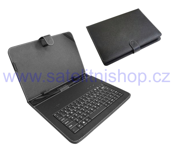 Pouzdro na tablet 7'' s klávesnicí s micro/mini USB, černé