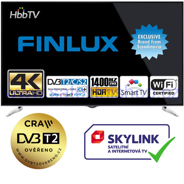 Finlux TV 65FUE8160 - HDR UHD T2 SAT WIFI SKYLINK LIVE - Doprava zdarma !!!